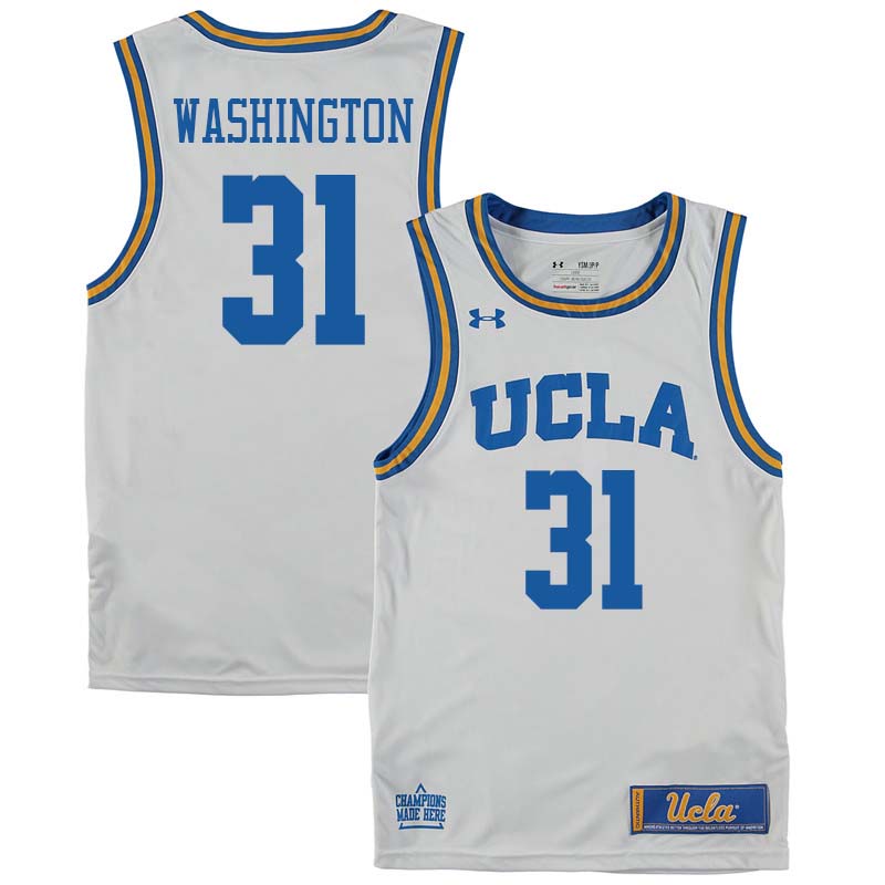 Men #31 Richard Washington UCLA Bruins College Basketball Jerseys Sale-White